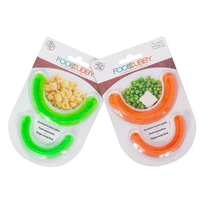 Food Cubby 2-Pack Plate Divider/Food Separator - Green